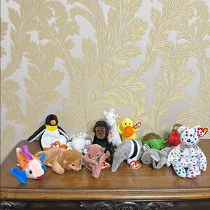 TY lot of Colorful Beanie Babies plus Fortune.